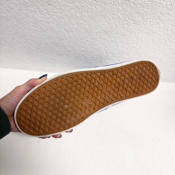 Vans Blue Checkered Slip-On Sneakers Men 10 - Picture 7 of 8